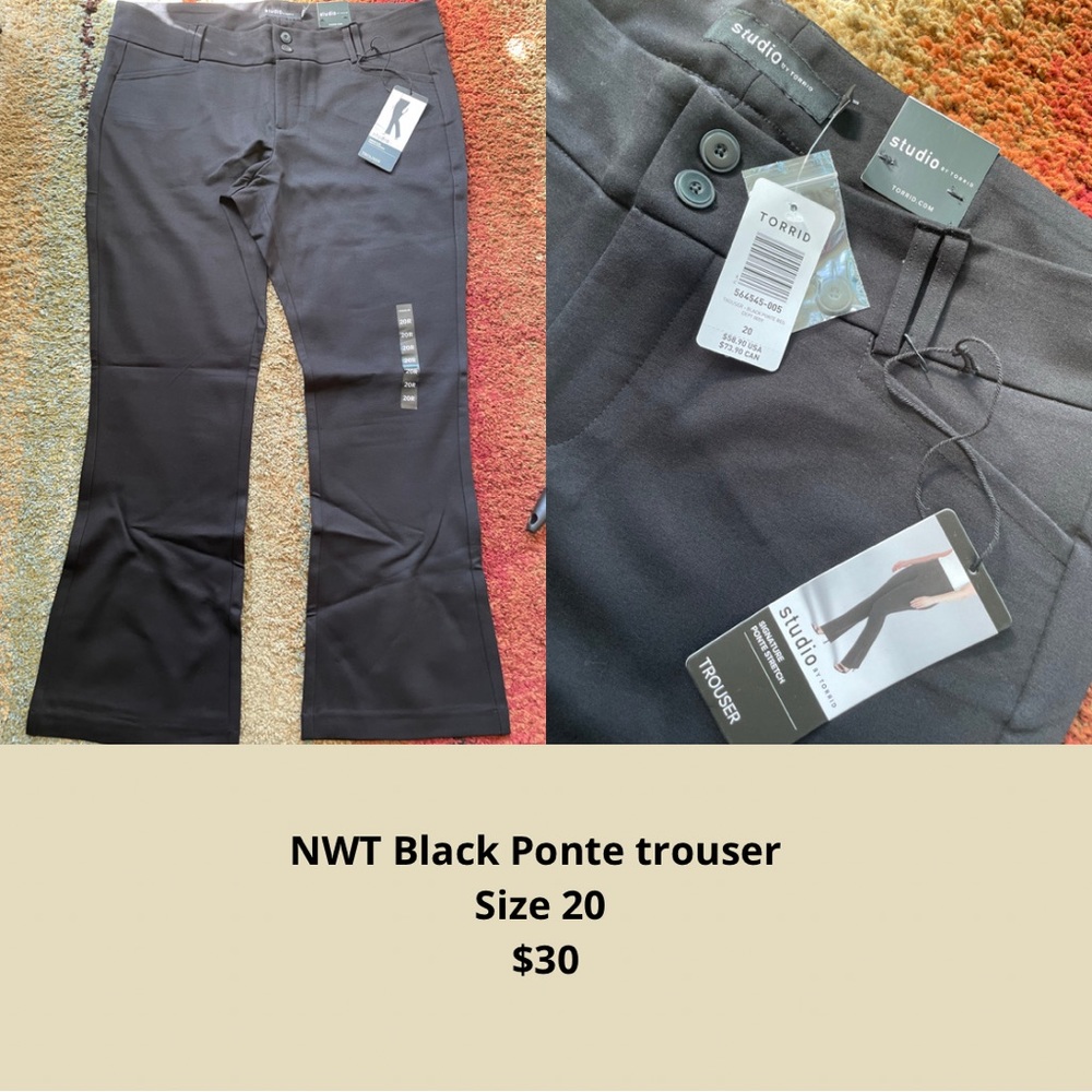 Torrid black ponte trousers